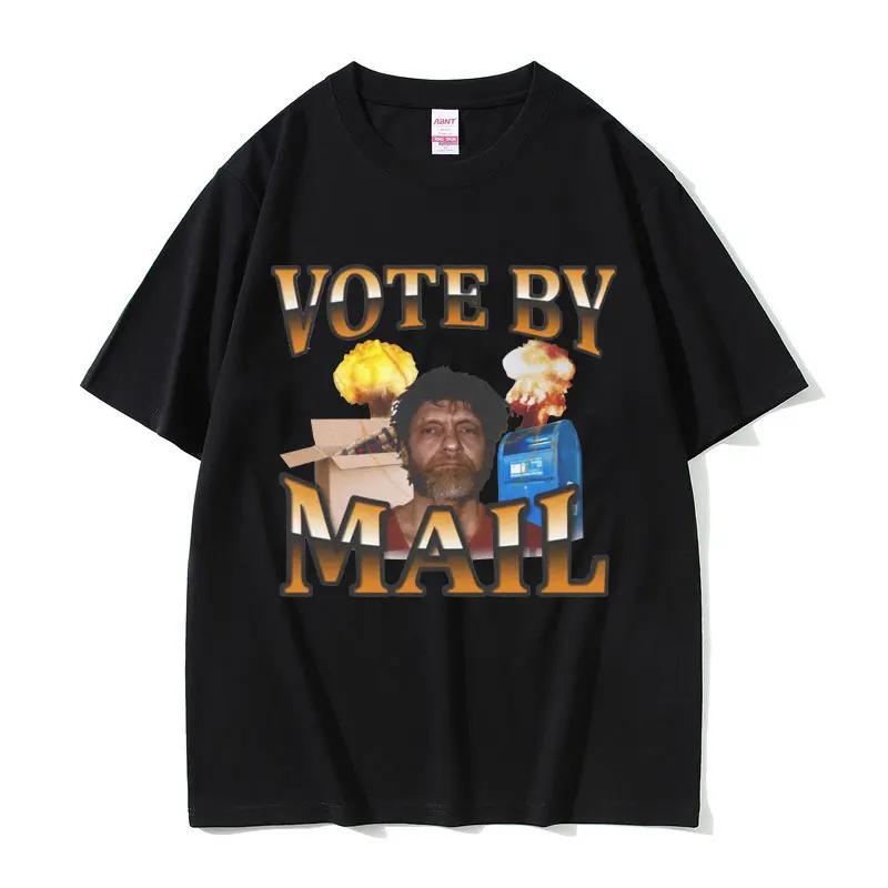 Vote By Mail Ted Kaczynski Graphic Print T Shirts Women Casual Vintage Short Sleeve T-shirt Hip Hop Summer T-shirt