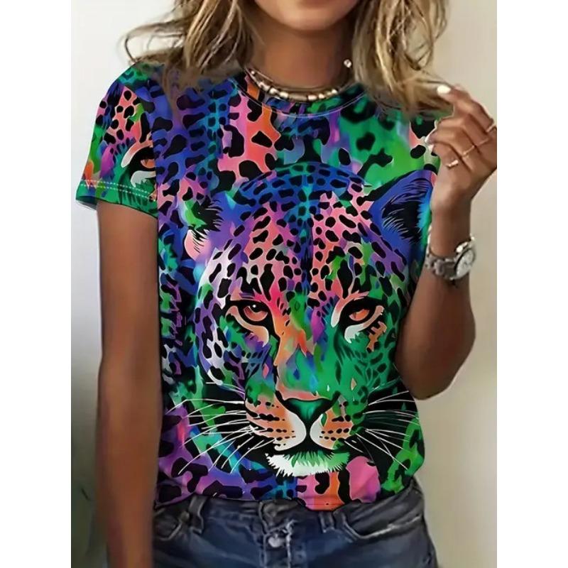 Heart Love Graphics T-Shirts Floral 3D Print Women's Casual Short Sleeves O-Neck T Shirt Y2k Harajuku Tees Tops