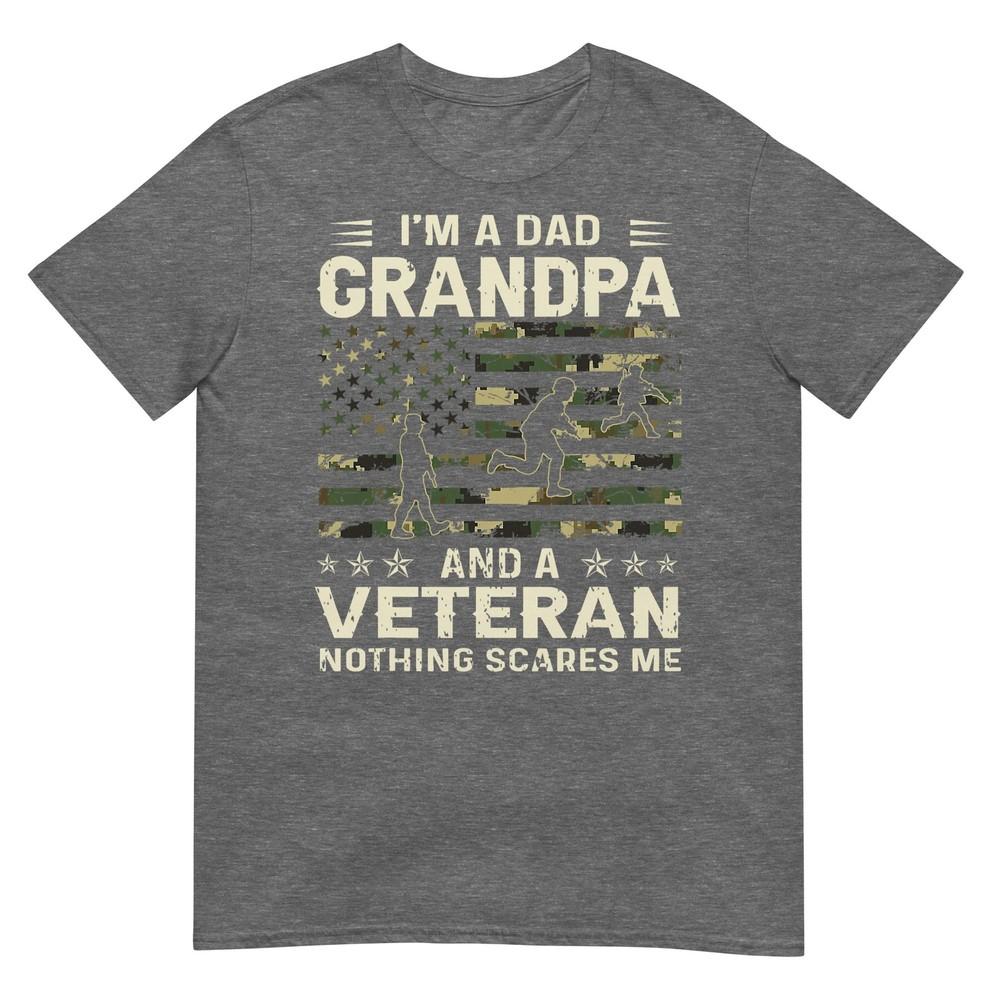 Im A Dad Grandpa And Veteran Fathers Day American Flag TShirt