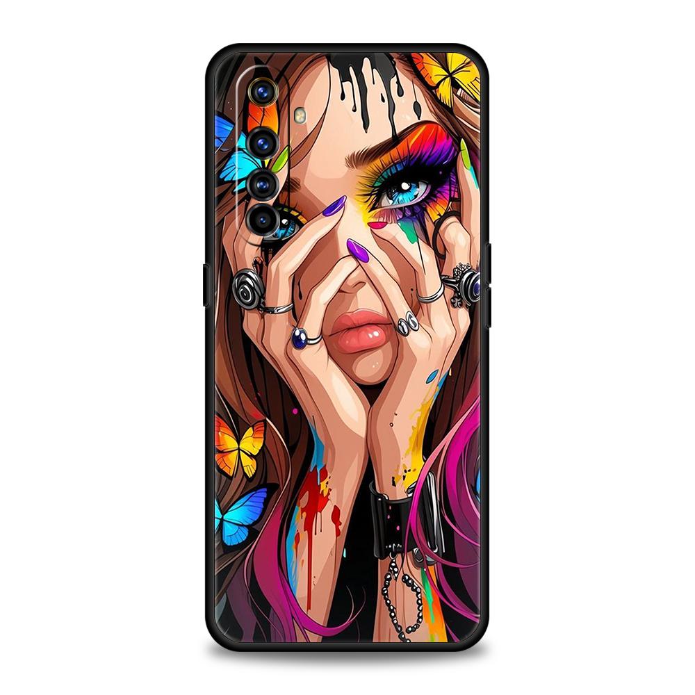 

Soft TPU For Realme 11 10 9 Pro Plus GT2 GT3 GT5 C21 C25 C35 C53 C55 C67 Pro 5G Shockproof Phone Case Hot Girls Fundas Capas Bag Realme C35
