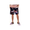 Li Ning Badfive Sports Basketball Series Theme All Over Print Loose Knit Shorts Men Shorts Colorful-Camouflage AKSR155-3