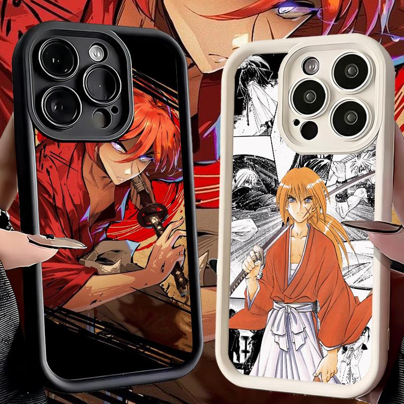 Handyhülle für iPhone 17 Air 16E 15 16 Pro Max Rurouni Kenshin Anime Cover 14 Plus 13 12 Mini Weiche Silikonhülle Fundas