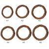10/12/15/20/25/30cm Natürlicher Rattankranz Runder Weihnachts-Girlande Hängende Dekoration DIY Blumenkranz Hochzeitsdekoration Heimdekoration