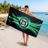 Plymouth Argyle FC Custom Beach Towel, Personalized Name Text Print, Football Logo Soft Quick‑Dry Towel Holiday Gift