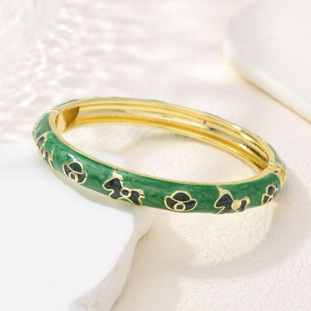 Chinesischer Stil Vintage Cloisonné Armreif Traditionelles Damen-Handarmband Glasierter Armreif Mädchen