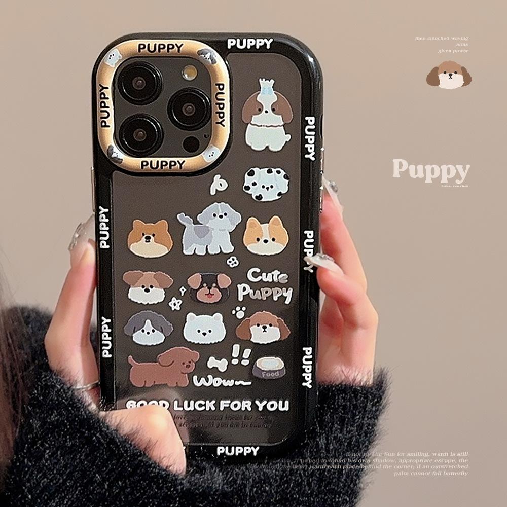 

Cute Doodle Dog for 17ProMax Phone Case 15 Acrylic for IPhone13 Cute 16 for Apple X/Xs