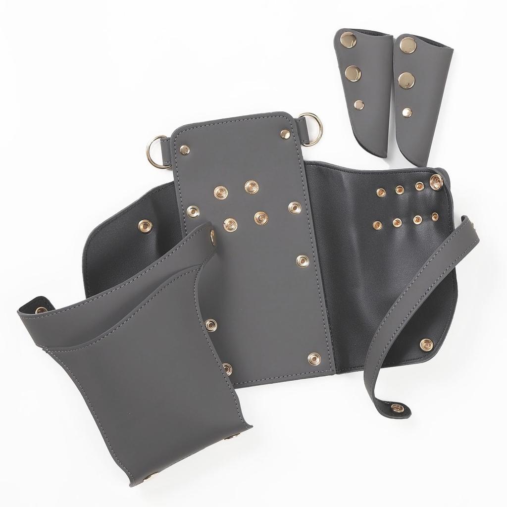DEEDS Luxury Style Sienna Scissor Case with Smoky Holds Manufactured by Leading Scissor Case for Hairdressers and Trimmers Chain, Gray, 4-6 Scissors,