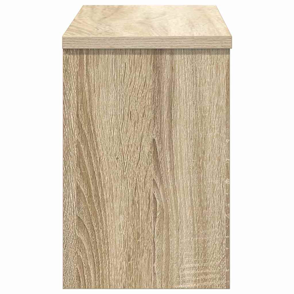 Wall Mounted Nightstand with Door Sonoma Oak 50 x 20 x 30 cm
