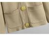 European Style Women's Autumn/Winter Knit Cardigan & Wide-Leg Pants Set