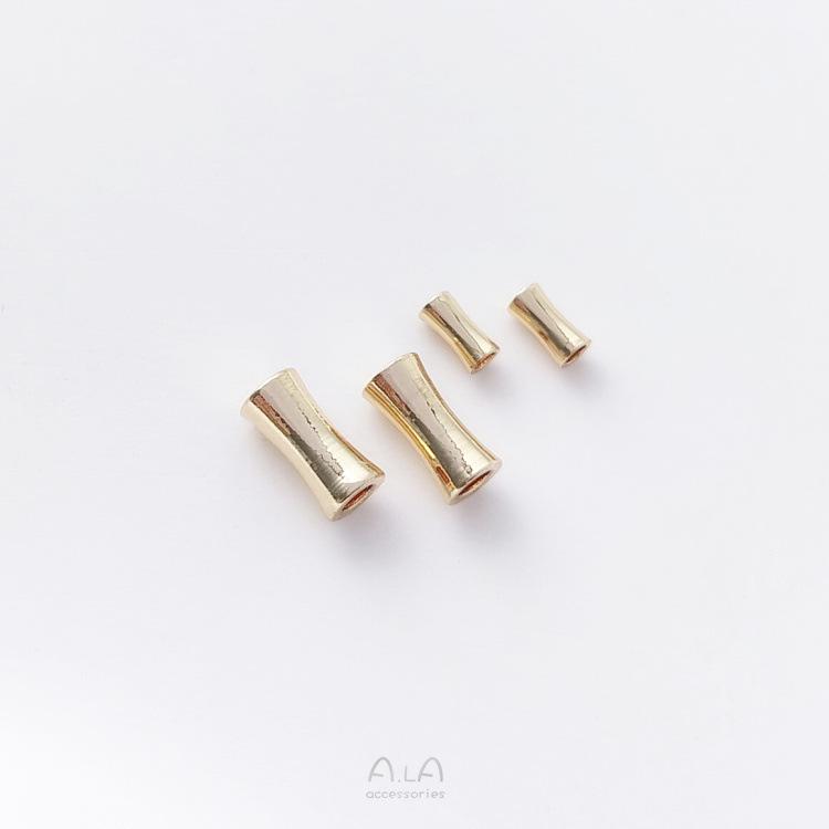 14K Gold-Plated Bamboo Tube Beads for DIY Jewelry