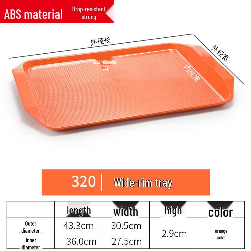 Rectangular Plastic Fast Food Tray