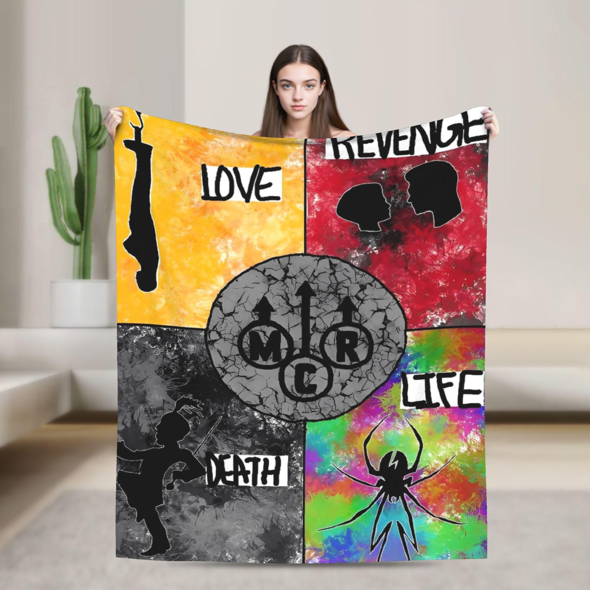 My Chemical Romance Band Blankets Flannel The Black Parade Album Soft Throw Blanket for Car Sofa Couch Bedspread 75x90cm