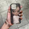 Dark Cute Girl Doll Art For IPhone 16 15 14 13 12 11 17 Pro Max Plus Wave Corrugated Phone Case Anti Drop Cover