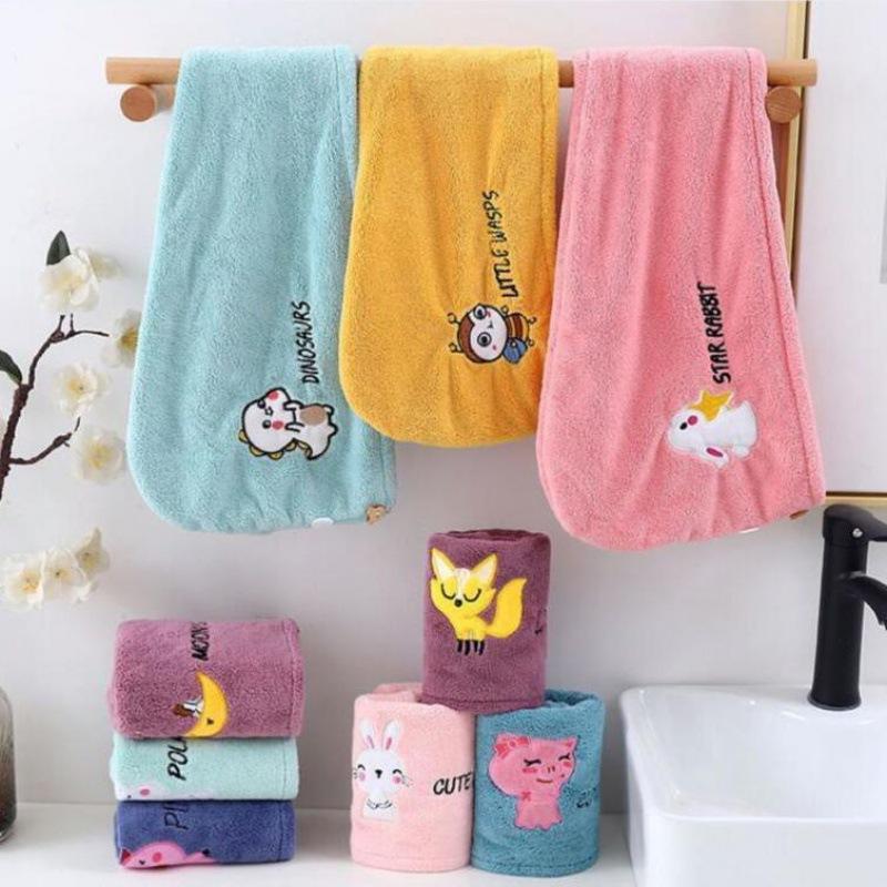 Hair Towel Women Magic Microfiber Shower Bathroom Bath Hat Solid Towel Quick-dry Soft Absorption Turban Hair Head Drying Cap