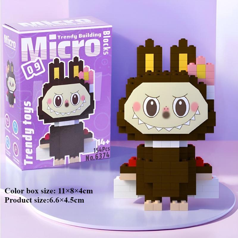 Labubu Small Particle Building Block Compatible Lego Building Block Labubu Assembled Building Block Children's Educational Toy Ornament