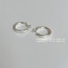 925 Sterling Silver Gold Matte Circle Hoop Earrings for Women - Minimalist Round Metal Design