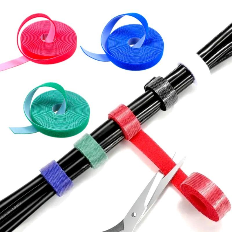 1/3/5m Fishing Rod Tie Holders Straps Belts Suspenders Fastener Hook Loop Cable Cord Ties Belt Fishing Tools Accessories Gadget