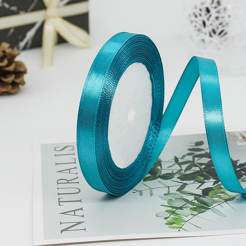 Factory Wholesale 1.5 Inches Single Sided Pastel Satin Ribbon Decorative Polyester Fabric Solid Logo Hair Gift Decoration