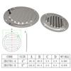 2pcs 101mm/125mm Air Vent Grille Ventilation Louver Round Shaped Venting Mesh Louver Grille For Boat Yacht Caravans RV Etc
