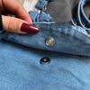 Umhängetasche Kordelzug Beuteltasche Koreanischer Stil Handytasche Retro Denim Umhängetasche Damen