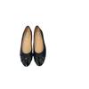 Fashion Women Leather Flat Shoes Fashionable Round Toe Casual Ballerina Bow Ballet Shoes Soft Moccasin Black with Beige  Lolita Shoes