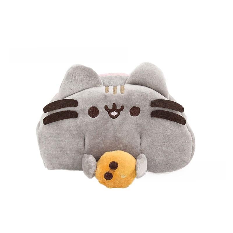 Cartoon Cute Cat Plush Makeup Bag Pen Case With Large Capacity For Girls And Teens