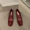 Fashion 2025 Fashion Women's Mary Jane High Heels Square Toe Shallow Low Heel Buckle Strap Pumps Classics Retro Dress & Daily Shoes