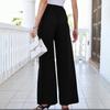 Damen lockere und lässige High-Waist gerade geschnittene Hose