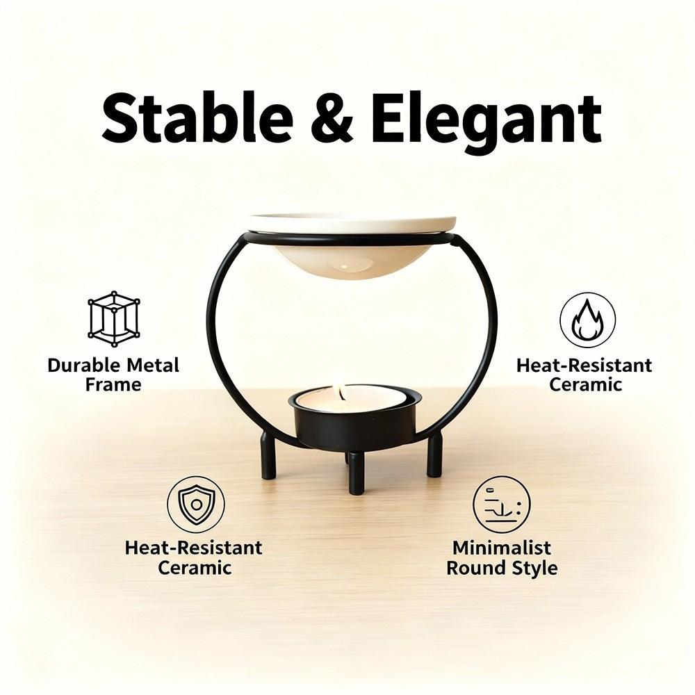 Iron Aromatherapy Candle Holder Portable Fragrance Burner Modern Aromatherapy Lamp  Yoga Practice