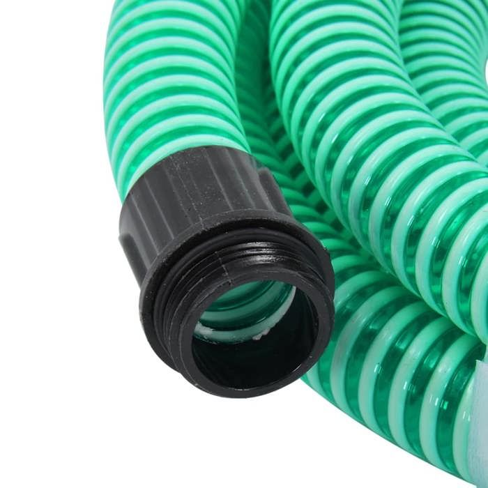 Tuyau d'aspiration PVC vidaXL - Vert - 1,1" - 4m - Raccords laiton