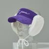 J.JANE Two-Way Fur Earflap Sun Cap (Purple)