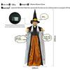 Purple Sound-Activated Light-Up Screaming Witch Pendant for Halloween Haunted House Decor