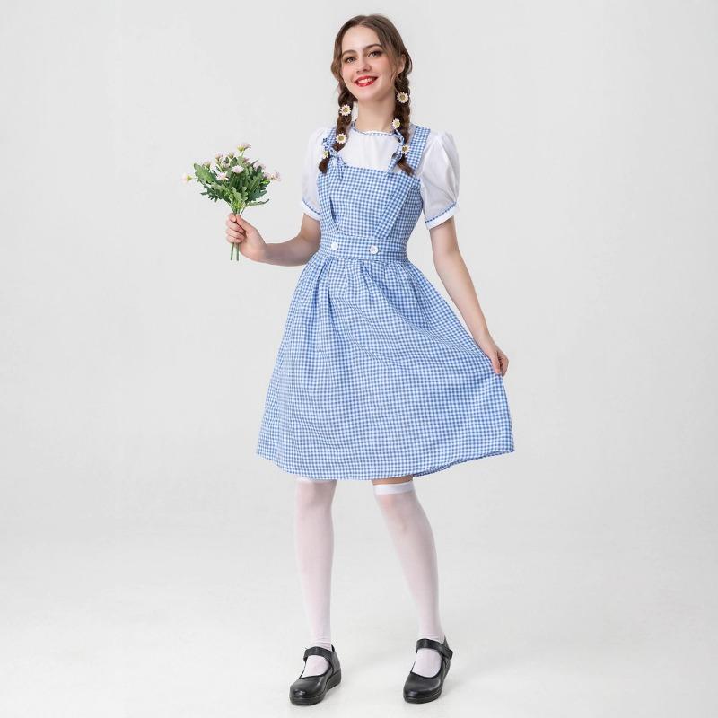 Halloween Vrăjitorul din Oz Dorothy Rochie Albastră în Carouri Rochie Părinte-Copil Rochie Dramă de Scenă