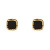 Classic Black Round Small Stud Earrings for Women Golden Color Simple Geometry Girls Trendy Earrings Punk Jewelry Gifts