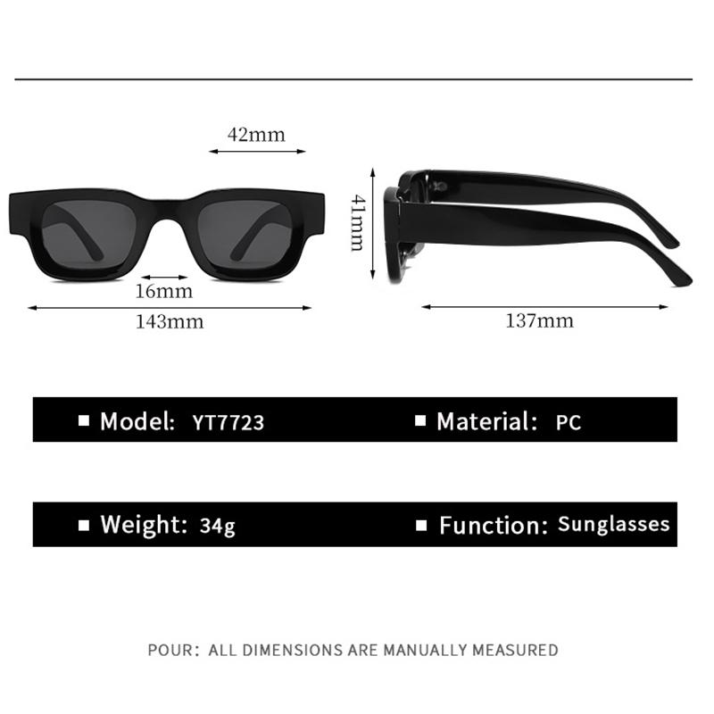 Small Rectangle Polarized Sunglasses Women Fashion Retro Brand Square Sun Glasses Men Classic Vintage Black Punk Shades UV400