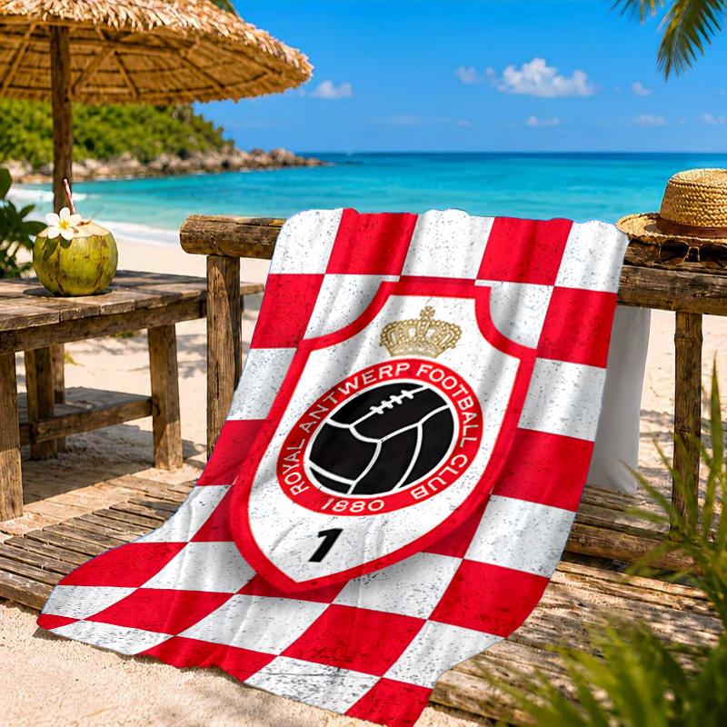 Royal Antwerp Fc Crest Beach Towel, Quick-drying, Easy to Care for, Suitable for Both Fitness and Beach Vacations,Sports Essential