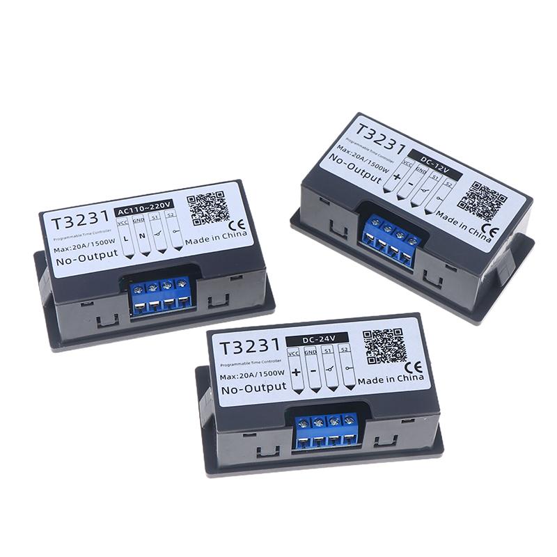 T3231 Releu de Temporizare Ciclică DC12V 24V AC110-220V Afișaj Dublu Roșu și Albastru Modul Releu de Temporizare Comutator Releu de Temporizare pentru Automobil