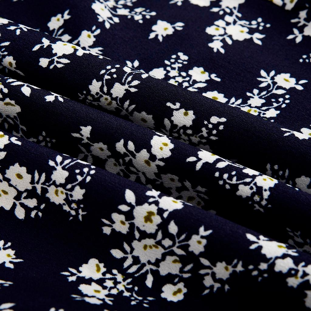 Women's Ladies Floral Print Short Sleeve V-neck Bandage Dress