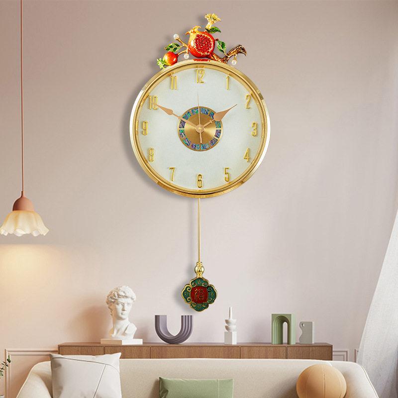 Design Nordic Wall Watch Restaurant Fashion Round Quartz Creative Silent Wall Clocks Aesthetic Interior Horloge Home Decoration