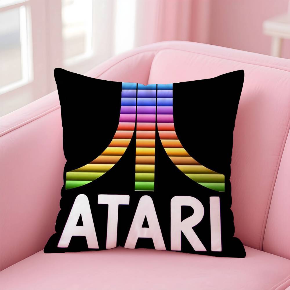 Hot A-Ataris Game Logo Pillow Case Anti-dustmite Pillowcase Invisible zipper silky short plush Sofa cushion cover