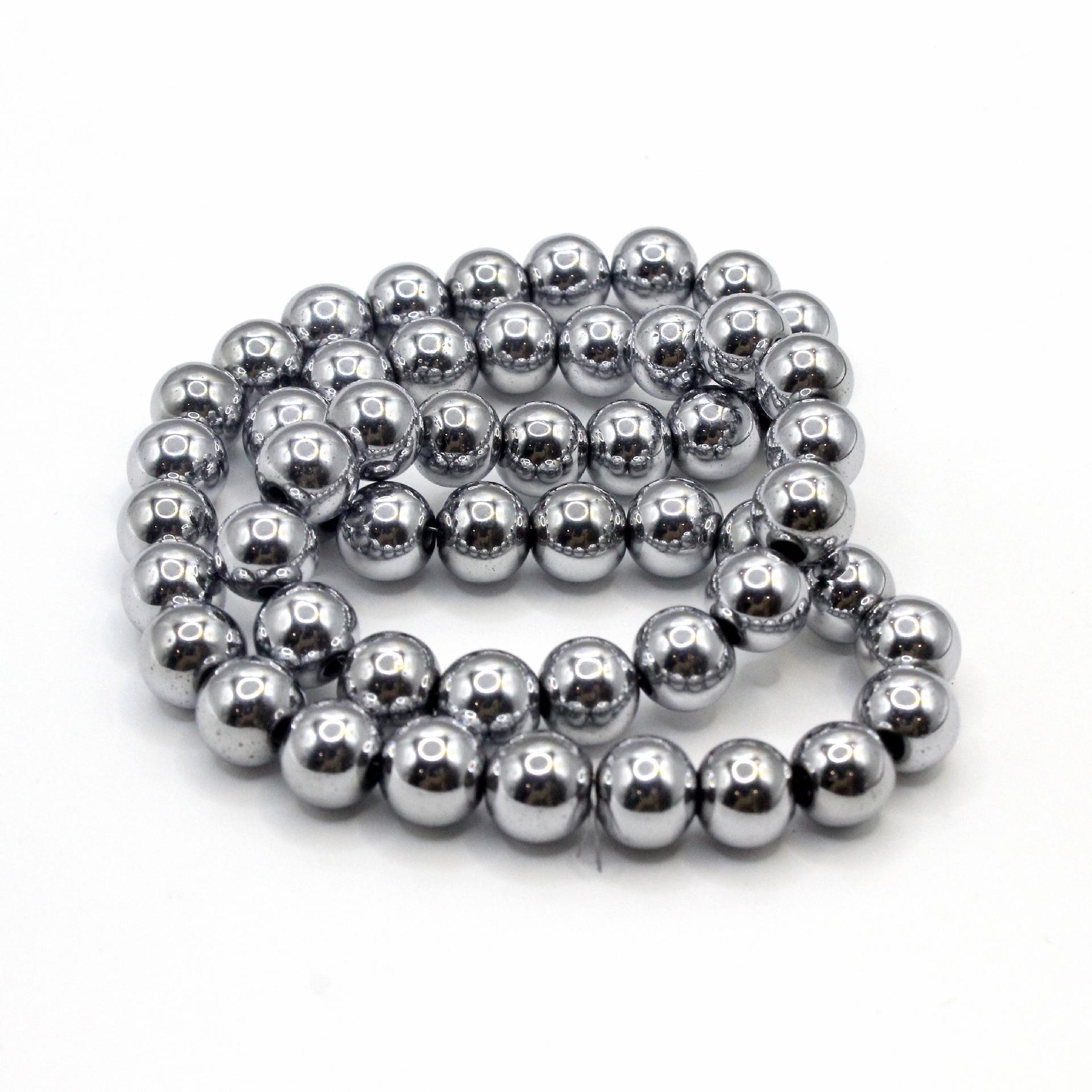 

Железная руда Серебристо-белые круглые рассыпные бусины для изготовления украшений своими руками 6mm/String (Approx. 60 pcs)