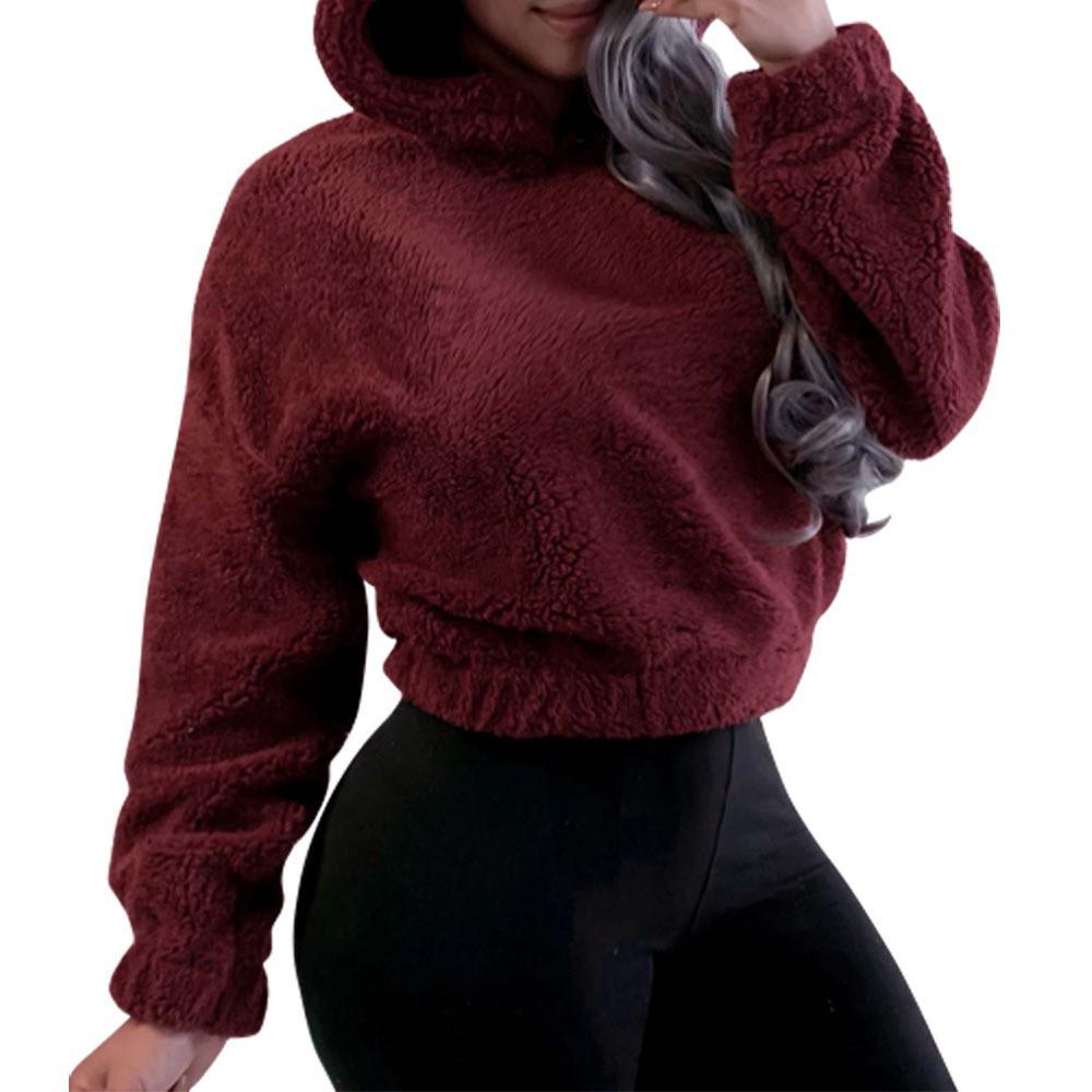 Fluffy Rabbit Ears Hooded Sweater - European & American Autumn/Winter Collection