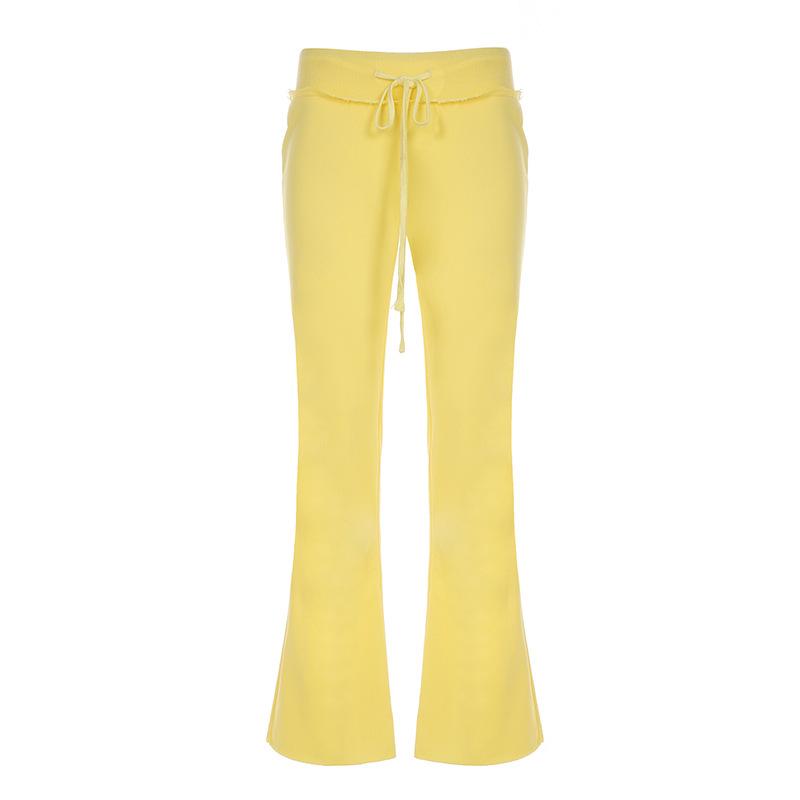Set con felpa casual color block e pantaloni in maglia da donna Street Style 2025 per Primavera e Autunno