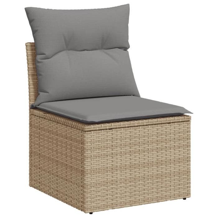 VidaXL Salon de Jardin avec Coussins 8 pcs, Canapés de Terrasse, Ensemble de Meubles de Patio, Mobilier d'Extérieur, Mélange 3255835
