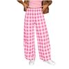Damen Lässige Karottenhose mit weitem Bein Locker geschnittene Hose mit Taschen Elastischer Bund Bequeme Alltagskleidung