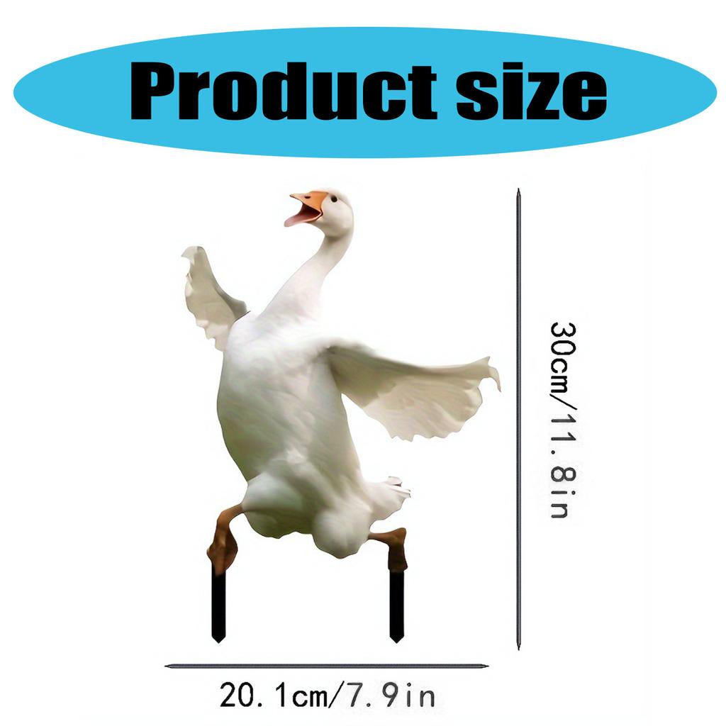 Funktionale Gartenstecker in Gänseform, Gänsefiguren, Gartenstecker aus Acryl zur Osterdekoration im Außenbereich