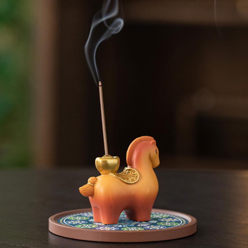 Horse-Shaped And Elephant-Shaped Shaped Incense Burner Stick Holder Animal Shaped Home Vintage Incense Holders