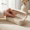 Soft Velvet Jewelry Holder for Earrings Storage Box, Multiple Slots Portable Organizer, Prevent Compact Box Daily Use Scratching Lining Case
