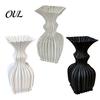 Stylish Planter for Flowers Vintage Hydroponic Flower Vase, 3D Printed Vertical Ridged Curvy Minimalist Modern Vase Balcony Sculptural Tabletop Decor