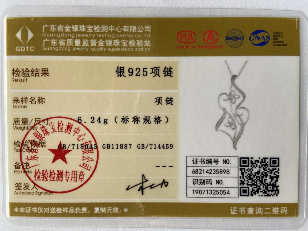 925 Sterling Silver Fashion Jewelry Geometric Pendant Necklace Wedding Gift